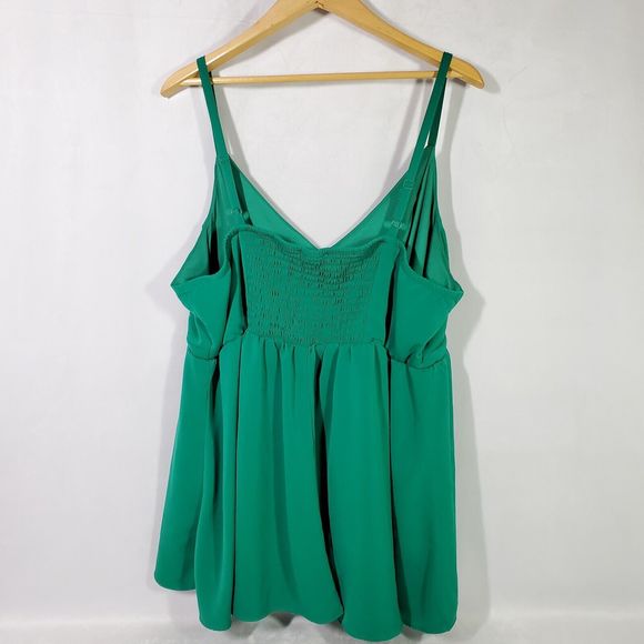 Torrid Emerald Green Tank Top Sz 3 Cami Camisole Flowy Dressy Holiday Christmas - Picture 11 of 11
